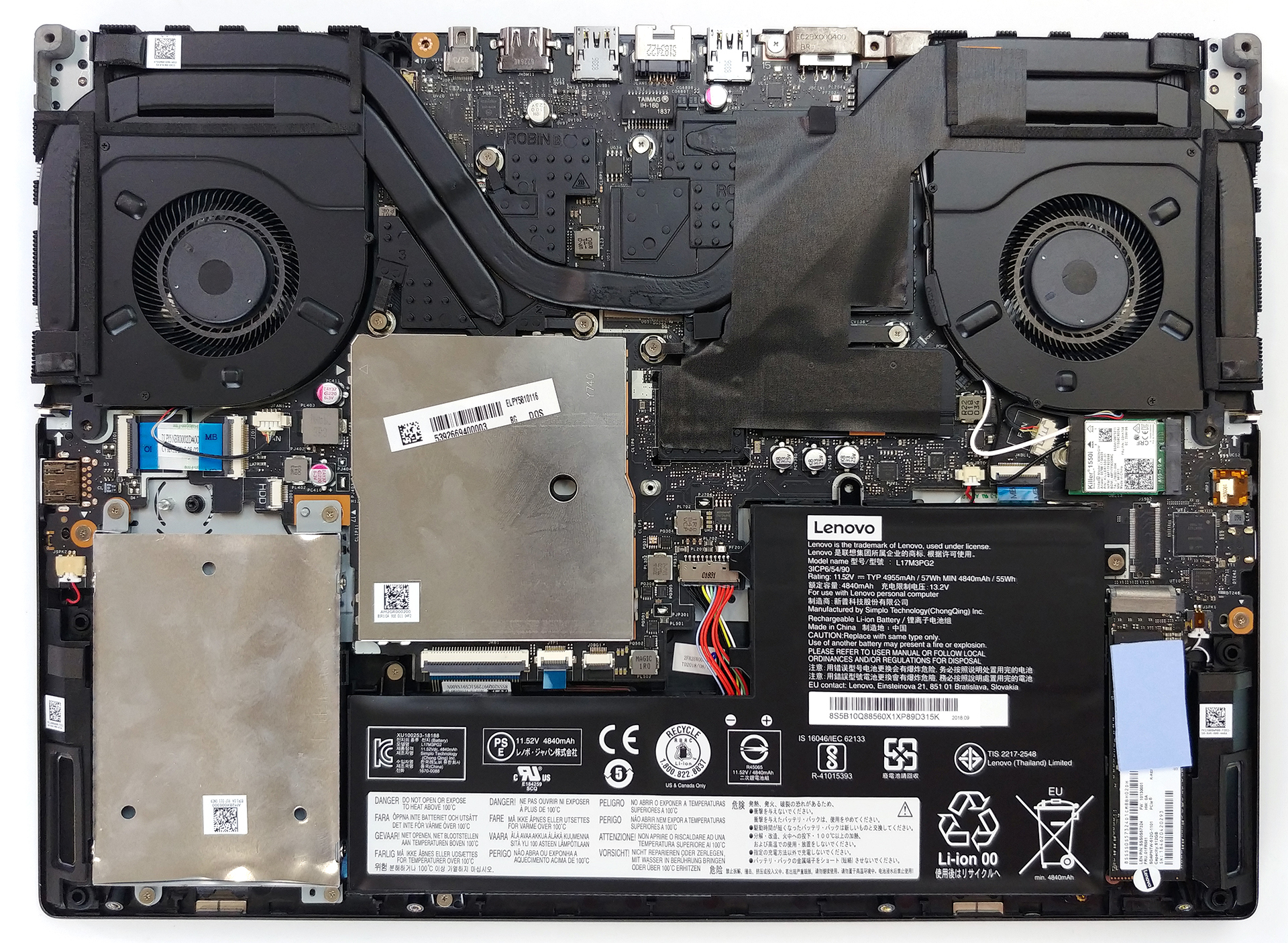 How to replace and fix Lenovo Legion Y740-15IRHg Y740-15ICHg 7-color backlit Italian IT keyboard palmrest (Lenovo Legion Y740-15)
